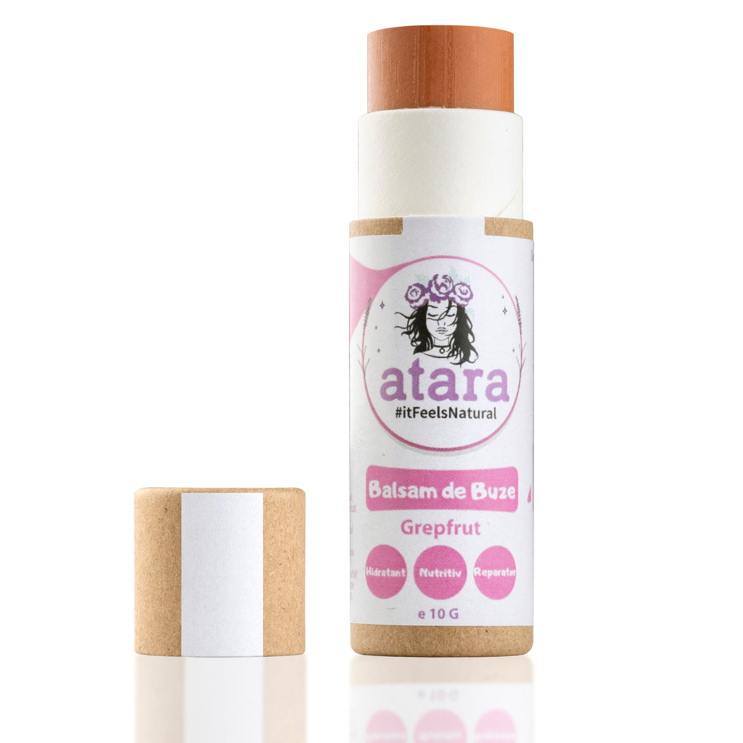 Balsam Natural de Buze cu Unt de Cacao și GRAPEFRUT